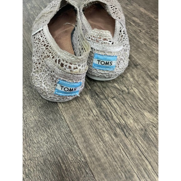 Toms Alpargata Floral Lace Slip On Flats- W7 - Picture 3 of 4